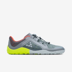 Men's Vivobarefoot Primus Trail Iii All Weather Fg Trail Running Shoes Grey | 9385706-NP